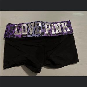 Med pink yoga shorts